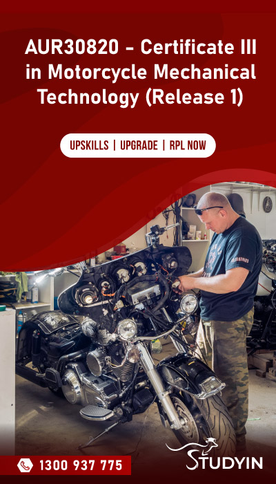 AUR30820 - Certificate III in Motorcycle Mechanical Technology (Release 1)