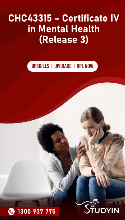 CHC43315 - Certificate IV in Mental Health (Release 3)