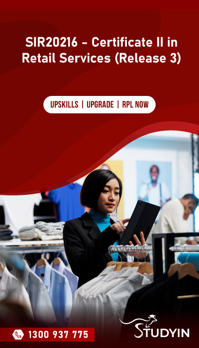 SIR20216 - Certificate II in Retail Services (Release 3)